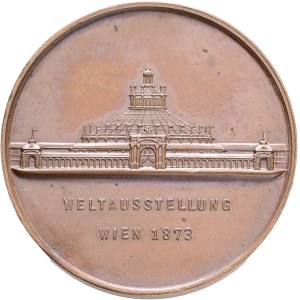 FRANCIS JOSEPH I. 1848-1916 World Expo 1873 Medal Bronze 28,50g