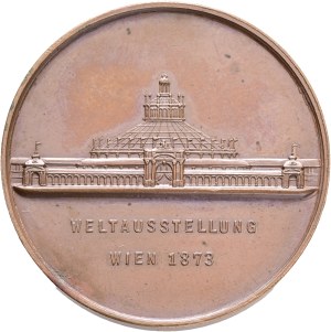 FRANCIS JOSEPH I. 1848-1916 World Expo 1873 Medal Bronze 28,50g