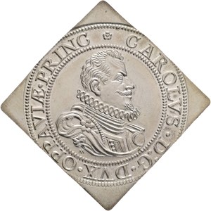 LIECHTENSTEIN Thalerklippe 1619 M KARL I. Silberklippe Official Restrike 1968 Munich company Motek Horowitz & co.