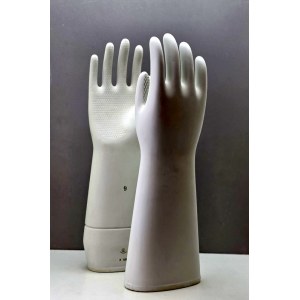 Designer decorative porcelain hand pedestals - Czechoslovakia 1990s