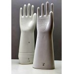 Designer decorative porcelain hand pedestals - Czechoslovakia 1990s