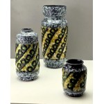 Zestaw trzech ceramicznych wazonów z serii Fat Lava - Niemcy - lata 70-te