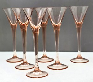 Set of six rosaline liquor glasses - Bohemia