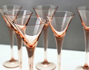 Set of six rosaline liquor glasses - Bohemia
