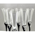 Set of six crystal champagne glasses - Bohemia Glass