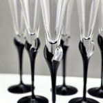 Set of six crystal champagne glasses - Bohemia Glass
