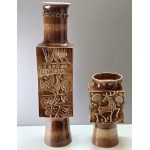 Para okazałych ceramicznych wazonów podłogowych projektu Ditmara Urbacha - Czechosłowacja lata 60-te