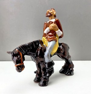 Ceramic figurine Don Quixote - Jan Kutalek - Czechoslovakia 1970s