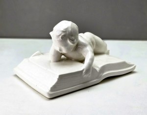 Ceramic figurine - Little reader Bechyně factory - Czechoslovakia 1960s