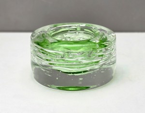 Glass bowl proj. by Frantisek Vizner Škrdlovice Glassworks 1970s
