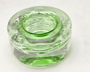 Glass bowl proj. by Frantisek Vizner Škrdlovice Glassworks 1970s