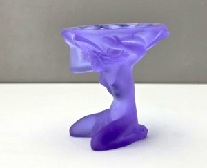 Art deco bowl of neodymium glass - H. Hoffmann - Bohemia