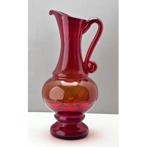 Glass jug of HSG Ząbkowice designed by L. Fiedorowicz - Dąbrowa Górnicza 1980s