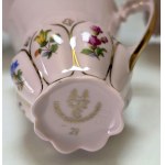 Coffee set for 6 persons in pink porcelain HC Chodov - Czechoslovakia 1970s