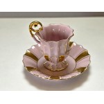 Różowa porcelana -Filiżanka do mokki - firmy Thun - Czechy lata 90-te