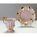 Różowa porcelana -Filiżanka do mokki - firmy Thun - Czechy lata 90-te