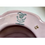 Komplet pater z różowej porcelany - firmy Leander - Czechy lata 90-te