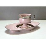 Zestaw telewizyjny z różowej porcelany HC Chodov - Czechosłowacja lata 70-te