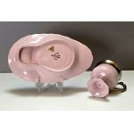 Zestaw telewizyjny z różowej porcelany HC Chodov - Czechosłowacja lata 70-te