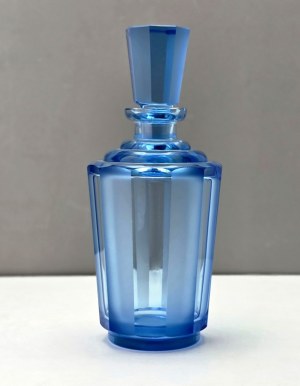 Crystal decanter in Art Deco style Czechoslovakia 1930s