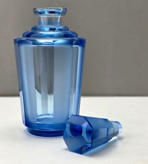 Crystal decanter in Art Deco style Czechoslovakia 1930s