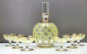 Decanter with liquor glasses - Czechoslovakia 1960s
