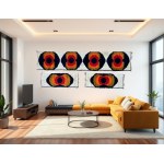 Komplet gobelinów w stylu pop- art - Skandynawia lata 70-te