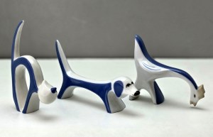 Set of three Royal Dux porcelain figurines - Czechoslovakia 1960s