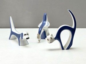 Set of three Royal Dux porcelain figurines - Czechoslovakia 1960s