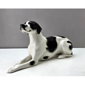 Figurka porcelanowa psa myśliwskiego Łomonosow - lata 80-te