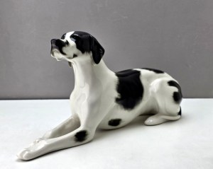 Porcelain figurine of a hunting dog Lomonosov - 1980s