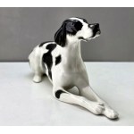 Figurka porcelanowa psa myśliwskiego Łomonosow - lata 80-te