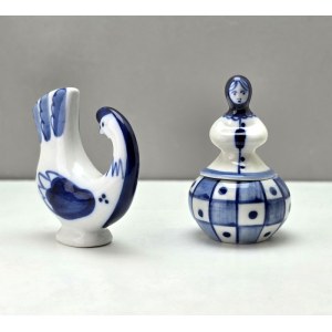 Gżel - Para porcelanowych figurek - Rosja lata 60-te