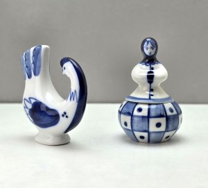 Gzel - Pair of porcelain figurines - Russia 1960s