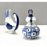 Gżel - Para porcelanowych figurek - Rosja lata 60-te