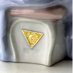 Royal Dux - Porcelanowa figurka Dama z lusterkiem - Czechosłowacja - lata 60-te