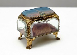 Crystal jewelry box - France 1st half of the 20th century.