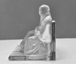 Figural glass book rest 1st half of 20th century