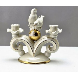 Porcelanowy świecznik figuralny - Neutettau Niemcy - lata 30-te