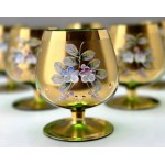 Komplet sześciu kieliszków do koniaku Bohemia Glass z lat 80-tych Czechosłowacja