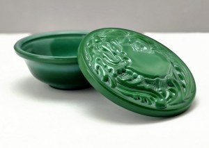 Malachite glass casket - Curt Schlevogt - Czechoslovakia 1950s/60s