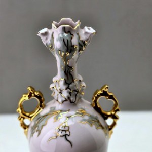 Beautiful pink porcelain vase by HC Chodov - Czechoslovakia 1970s