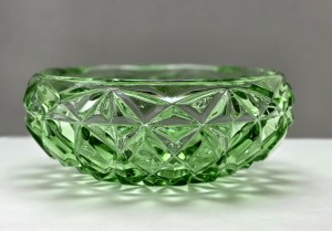 Glass crystal bowl - Bohemia Glass 1980s