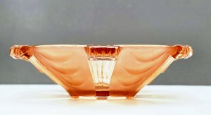 Rosaline bowl by Carl Stolzle Glassworks - Hermanova Hut - 1930s
