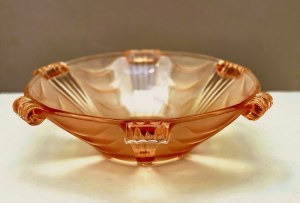 Rosaline bowl by Carl Stolzle Glassworks - Hermanova Hut - 1930s