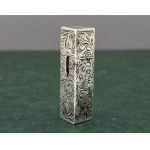 Pre-war silver lipstick case - Czechoslovakia - 1930s [ silver ].