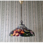 Lampa wisząca witrażowa w stylu Tiffany - lata 90-te