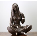 Sudanka large ceramic figurine Kravsko Czechoslovakia 1970s