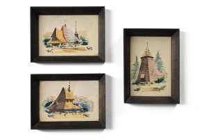A set of three images from the 1970s.