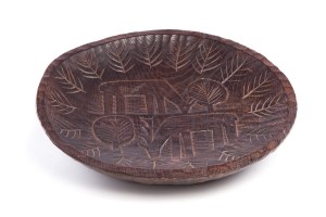 Wladyslaw TROJAN (1932 - 2004), Carved wooden bowl